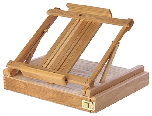 Portable Countertop Pochade Box Artist Easel with Simple Design Lightweight Wood Pochade Box Artist Easel